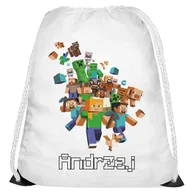 Torby szkolne - Worek Workoplecak Plecak Na Buty Dla Dziecka Do Szkoły Minecraft Wf - miniaturka - grafika 1