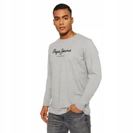 Koszulki męskie - PEPE JEANS KOSZULKA MĘSKA Z DŁUGIM RĘKAWEM EGGO LONG N FUTURE SZARA r.M - miniaturka - grafika 1