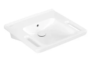Villeroy & Boch ViCare Umywalka wisząca 66x55 cm bez otworu na baterię z przelewem biały Weiss Alpin 4A686201 - odbiór osobisty: Kraków, Warszawa - Umywalki - miniaturka - grafika 1