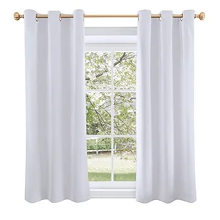 Sun Zero Riley dziecięca sypialnia zaciemniająca zasłona z przelotkami, 100 cm x 150 cm, biała - Firany i zasłony dla dzieci - miniaturka - grafika 1