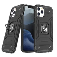 Etui i futerały do telefonów - Wozinsky Ring Armor etui iPhone 14 Pro Max pancerny hybrydowy pokrowiec + magnetyczny uchwyt czarny - miniaturka - grafika 1