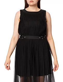 Sukienki - Armani Exchange Damska sukienka bez rękawów, tiulowa i pasek na specjalne okazje, czarny, jeden rozmiar - grafika 1
