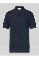 Koszulki męskie - Koszulka polo z krótkim zamkiem błyskawicznym - Selected Homme - miniaturka - grafika 1