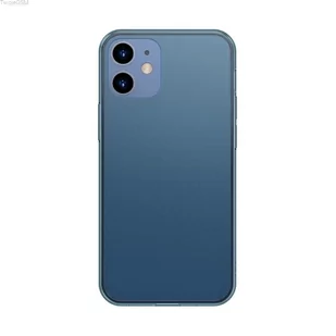 Baseus Frosted Glass Case Sztywne etui z elastyczną ramką iPhone 12 mini Niebieski (WIAPIPH54N-WS03) WIAPIPH54N-WS03 - Etui i futerały do telefonów - miniaturka - grafika 1