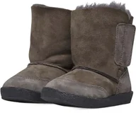 Śniegowce damskie - FALCOTTO SKÓRZANE ŚNIEGOWCE DZIECIĘCE Z PASKIEM SZARE 21 J0A - miniaturka - grafika 1