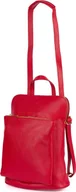 Torby fotograficzne i futerały - Plecak Beltimore Skórzany plecak damski torba 2w1 elegancki A4 włoski pojemny czerwony Vera Pelle S40 NoSize - miniaturka - grafika 1