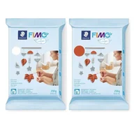 Masy plastyczne - 2 glinki polimerowe Fimo Air Light 250 g Biała + Terakota - miniaturka - grafika 1
