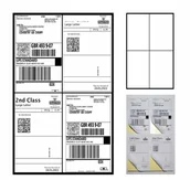 Etykiety do drukarek - Etykiety samoprzylepne 105x148mm 100 arkuszy A4 - miniaturka - grafika 1