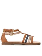 Buty dla dziewczynek - Geox Sandały J S.Karly G. D J7235D 0BCKC C6N4B S Brązowy - miniaturka - grafika 1
