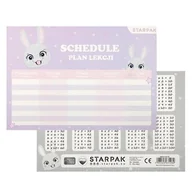 Szkolne artykuły papiernicze - Plan lekcji z tabliczką mnożenia Rabbit (25szt) - miniaturka - grafika 1