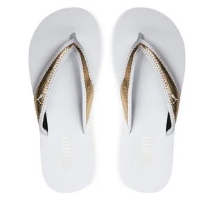 Japonki Puma Sandy Flip Metallic Shine 700511-01 Biały - Klapki i japonki damskie - miniaturka - grafika 1