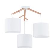 Lampy sufitowe - TK Lighting Albero 6553 lampa wisząca zwis 3x60W E27 biała/jasne drewno - miniaturka - grafika 1
