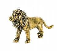 Figurki dekoracyjne - FIGURKA DEKORACYJNA - MOSIĘŻNY KRÓL LEW NA BIURKO - miniaturka - grafika 1
