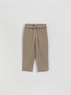 Spodnie i spodenki dla dziewczynek - Reserved - Muślinowe spodnie - ciemnozielony - miniaturka - grafika 1