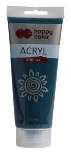 Farba akrylowa Studio Happy Color 200ml zieleń szmaragdowa - Farby i media malarskie - miniaturka - grafika 1
