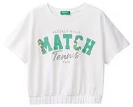 Koszulki dla dziewczynek - United Colors of Benetton Koszulka dziewczęca 3096c10ba, biały optyczny 101, 140 cm, Optyczny biały 101, 140 - miniaturka - grafika 1