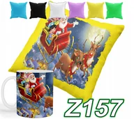 Gadżety dla niej i dla niego - ZESTAW KUBEK + POSZEWKA Z PODUSZKĄ ŚWIĘTA MIKOŁAJ CHRISTMAS+ IMIĘ - miniaturka - grafika 1