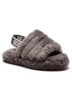 Ugg Australia Kapcie K Fluff Yeah Slide 1098494K Szary - Kapcie damskie - miniaturka - grafika 1
