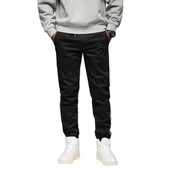 Spodnie męskie - Modne jeansowe joggery męskie wygodne czarne Ombre OM-PADJ-0156 V2 roz. L - miniaturka - grafika 1