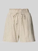 Spodenki damskie - Szorty o luźnym kroju z mieszanki wiskozy i lnu model ‘MYMILO’ - miniaturka - grafika 1