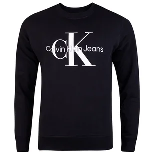 Calvin Klein Bluza Męska Cienka Core Monogram Crewne Black J30J320933 Beh L - Bluzy męskie - miniaturka - grafika 1