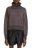 Swetry damskie - edc by ESPRIT Damski sweter 112CC1I321, 001/czarny, XL - miniaturka - grafika 1