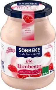 Sobbeke (nabiał z mleka krowiego) JOGURT MALINOWY 7,5% BIO 500 g (SŁOIK) - SOBBE - Zdrowa żywność - miniaturka - grafika 1