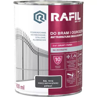 Farba "BRAMA" szara antracyt 0,9 l RAFIL - Emalie - miniaturka - grafika 1