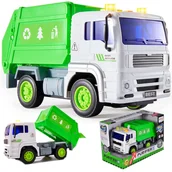 Samochody i pojazdy dla dzieci - ﻿AUTO ŚMIECIARKA z NAPĘDEM klapa światła dźwięki - miniaturka - grafika 1