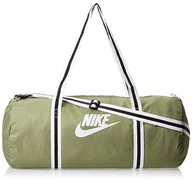 Torby sportowe - Nike Heritage DUFF torba sportowa, unisex, Dusty Olive/Dusty Olive/White, 1 rozmiar - miniaturka - grafika 1