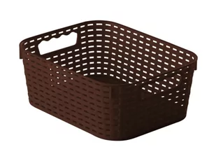 Dajar dajar pudełko do przechowywania z rattanu jotta, plastik, brązowa, 28 x 22 x 11 cm - Pozostałe akcesoria kuchenne - miniaturka - grafika 1