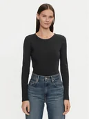 Bluzki damskie - Gap Bluzka 542721-00 Czarny Slim Fit - miniaturka - grafika 1