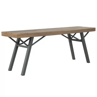 vidaXL Ławka ogrodowa z litego drewna akacjowego, 120 x 31 x 45 cm - Ławki ogrodowe - miniaturka - grafika 1