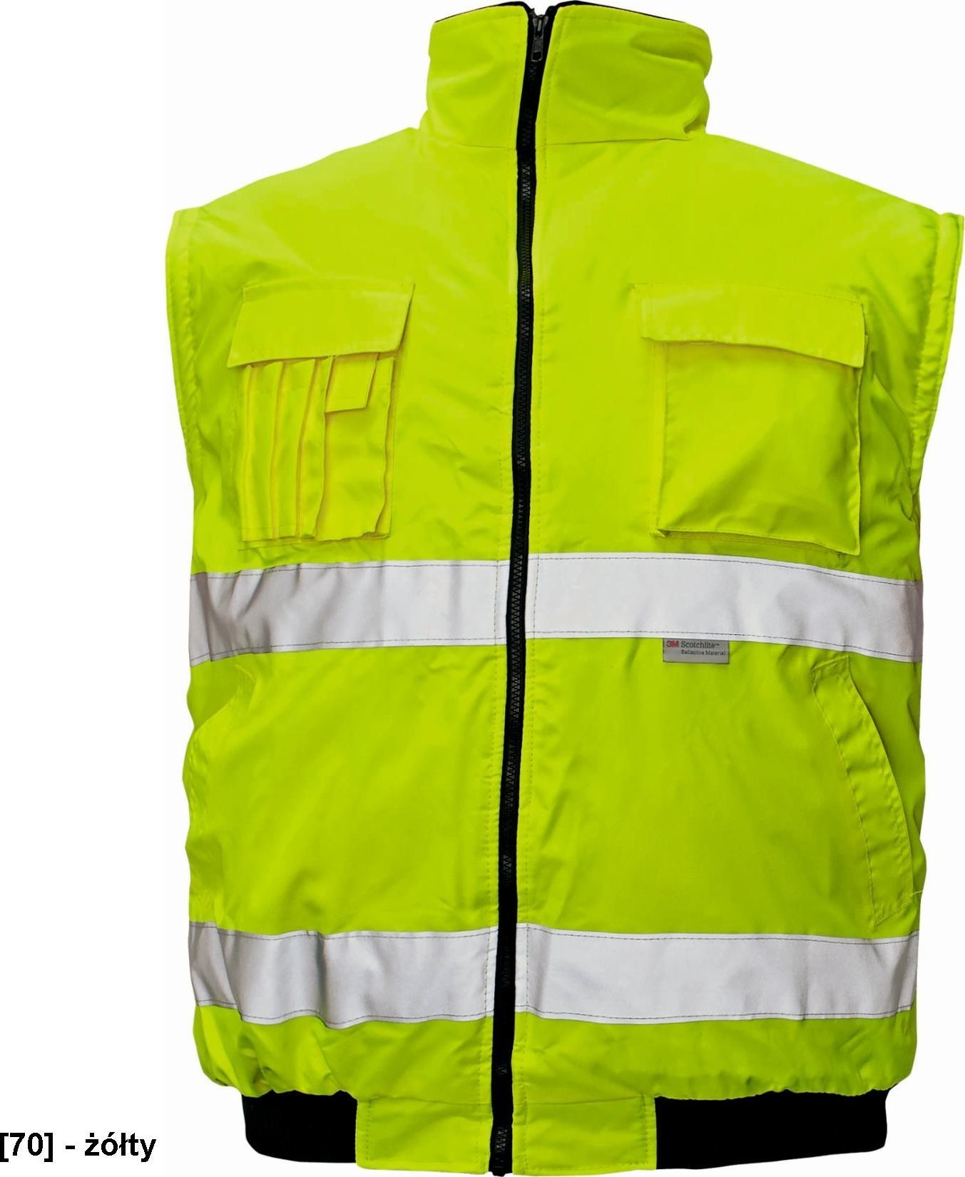 CERVA CLOVELLY PILOT 2w1 - ocieplana kurtka pilot ostrzegawcza Hi-Vis z taśmami odblaskowymi 2w1 - pomarańczowy L
