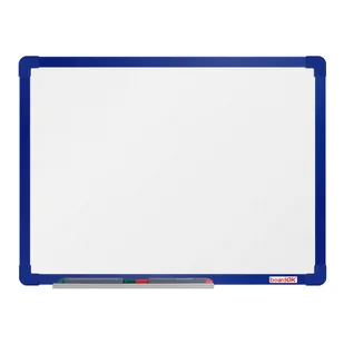 boardOK Biała magnetyczna tablica boardOK, 60 x 45 cm, niebieska aluminiowa rama VOK060045-1200 - Tablice i flipcharty - miniaturka - grafika 1