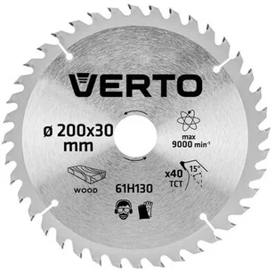 Verto Piła tarczowa 200x30mm 40Z 61H130 - Tarcze do pił - miniaturka - grafika 1