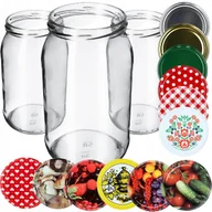 Pojemniki kuchenne - SŁOIK 760 ml SŁOIKI NA PRZETWORY MIÓD OGÓRKI WIECZKA ZAKRĘTKI 8 SZT FI 82 - miniaturka - grafika 1