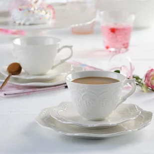 Serwis do kawy herbaty na 12 osób porcelanowy AURELIA - Serwisy do kawy i herbaty - miniaturka - grafika 1