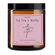 Świece - Świeca Sojowa Zapachowa z Drewnianym Knotem LA VIA E BELLA 230 ml Miloom - miniaturka - grafika 1