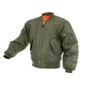Odzież trekkingowa męska - Kurtka turystyczna męska Bomberka Mil-Tec MA1 Basic Olive - miniaturka - grafika 1