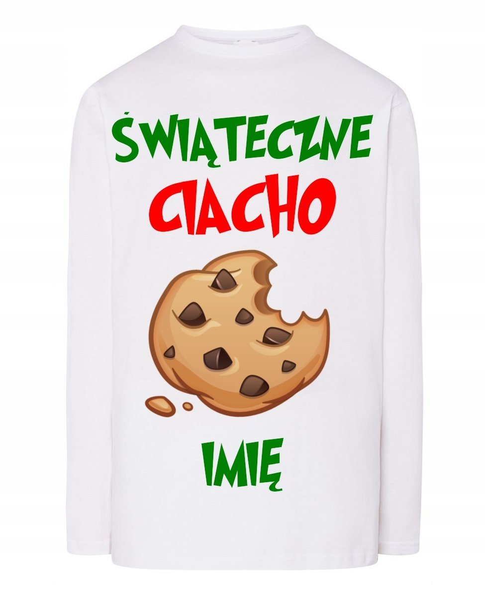 Longsleeve męski Świąteczne Ciacho Twoje Imię r.XS