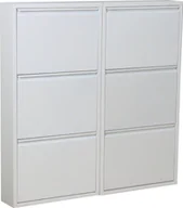 Szafki na buty - Pisa szafka na buty z 6 klapami/drzwiczkami w metalicznej bieli.Dostarczane zmontowane. - miniaturka - grafika 1