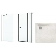 Kabiny prysznicowe - Zestaw Roca Capital kabina prysznicowa 90x90 cm kwadratowa MaxiClean z brodzikiem Terran beż (AM4609016M, AM4409016M, AP10338438401650) - miniaturka - grafika 1