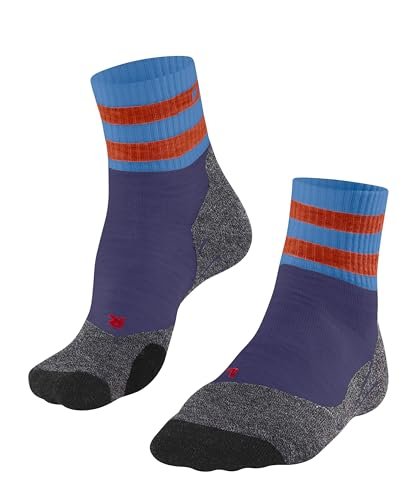 FALKE Mężczyźni Skarpety do wędrówek TK2 Explore Short M Sso wełna materiał funkcyjny przeciw pęcherzom grube 1 Para, Niebieski Blue Note 6545, 39-41
