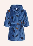 Szlafroki dla dzieci - Sanetta Szlafrok Z Kapturem blau - miniaturka - grafika 1