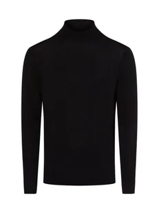 Calvin Klein Męski sweter Mężczyźni Wełna czarny jednolity, S - Swetry męskie - miniaturka - grafika 1