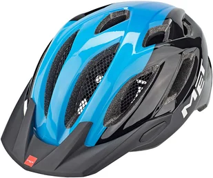 MET Crossover Kask rowerowy, black/cyan glossy M | 52-59cm 2021 Kaski miejskie i trekkingowe 57001328 - Kaski rowerowe - miniaturka - grafika 1