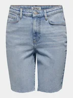 Spodnie sportowe damskie - ONLY Szorty jeansowe Emily 15311259 Niebieski Straight Fit - miniaturka - grafika 1