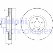 Tarcze hamulcowe - Tarcza hamulcowa DELPHI BG9174C - miniaturka - grafika 1