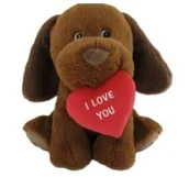 Maskotki i pluszaki - Piesek pluszowy z sercem 35cm - miniaturka - grafika 1